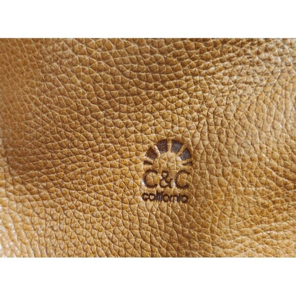 C & C California Leather Bag Satchel Crossbody Tote Bag British Tan - Picture 14 of 16